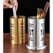 New style Stainless Steel Golden Cutlery Holder Drainer Spoon Fork Chopsticks Storage Basket Rack Kitchen Accessories Organizer