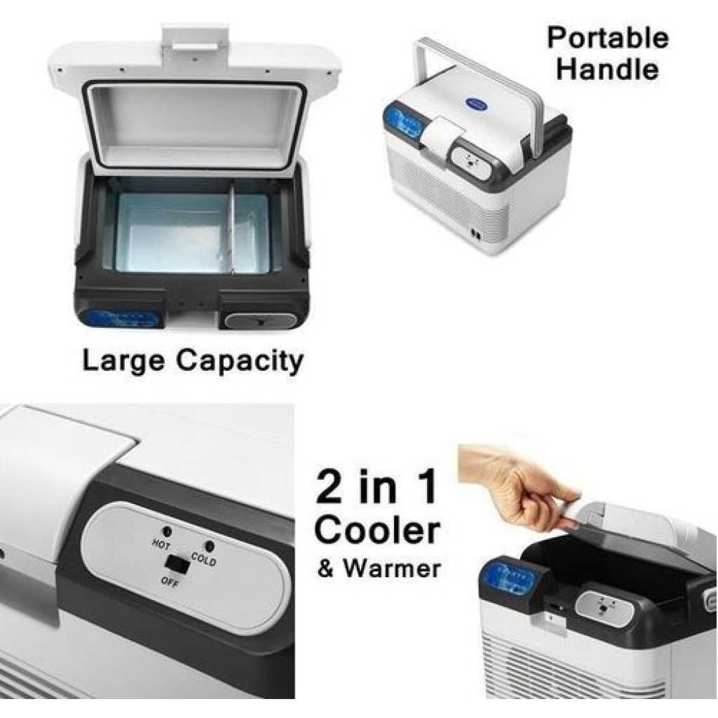 15L Portable Refrigerator,Car Fridge Cooler,Hot and Cold Function Small Mini Fridge for Car, Truck, RV, Camping, Boat, Home Use