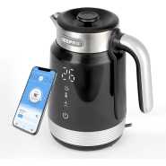 Geepas Smart Stainless Steel kettle GK38034 | 1.7L Capacity | Alexa And Google Assistant Supported| Strix Control - Black