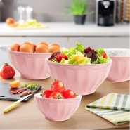 4 Piece Large Plastic Nesting Mixing Bowls With Lids Set,Includes 4 Microwave safe Mixing Bowl For Kitchen Prepping, Baking,Cooking Food Salad Bowl