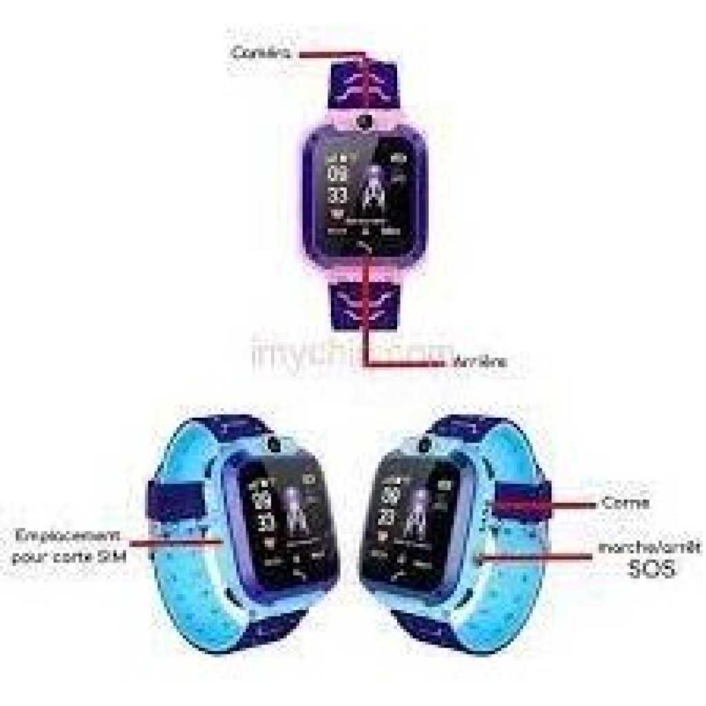 Kids Smart Watch To Follow Your Children GPS 400mAh Smart2030 C003- Multicolor