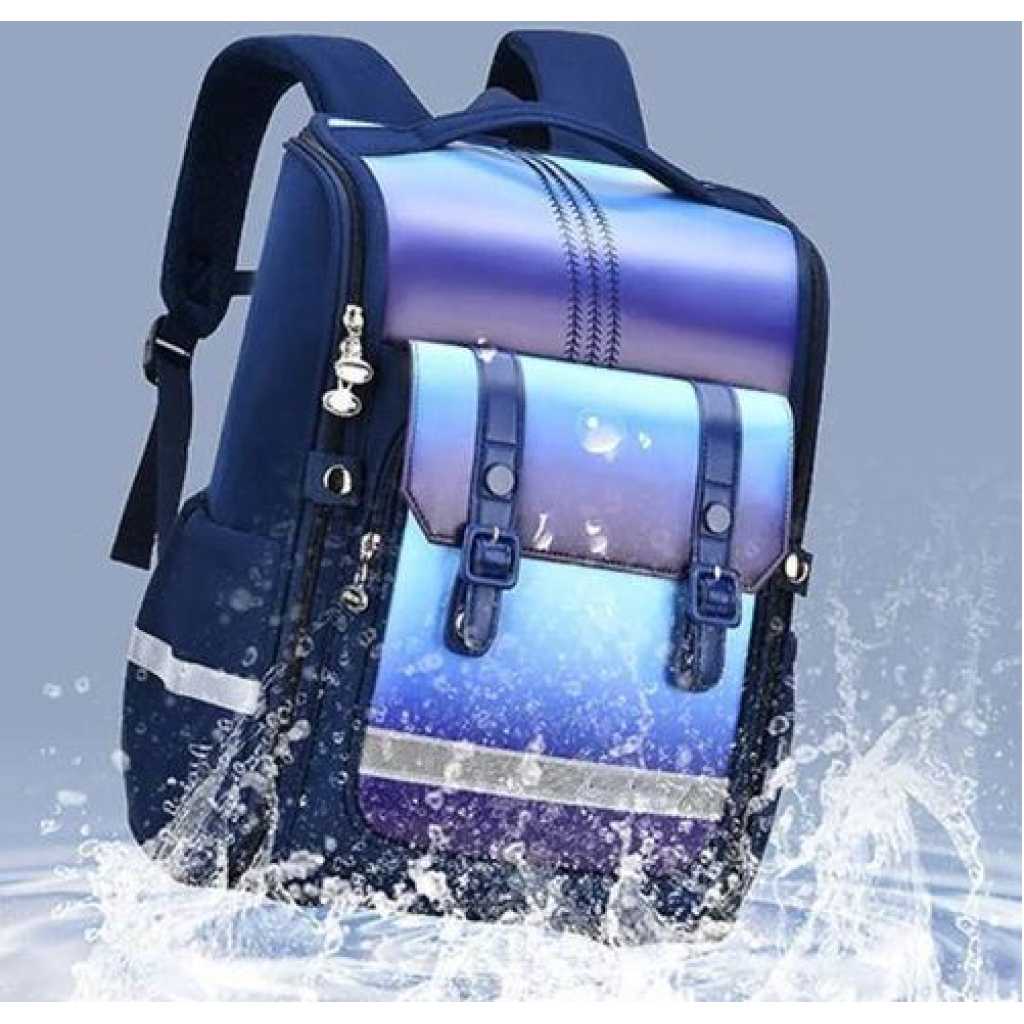 16 Inch Fashion School Bags Kids Backpack Many Pockets Waterproof Lightweight School Bags - Multicolor