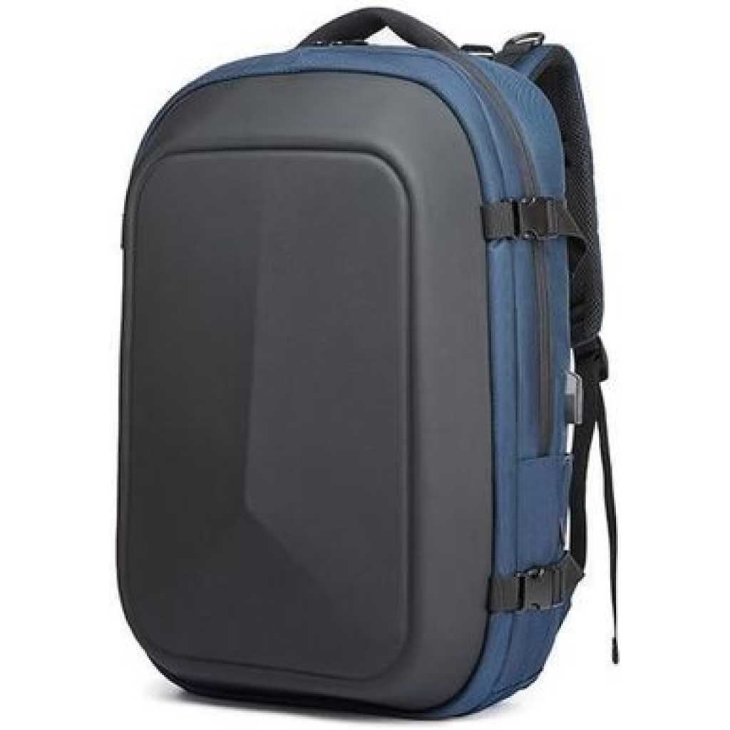 New Men's Business Multifunctional USB Charging Laptop Backpack Water-Repellent Travel School Bag- Multicolor