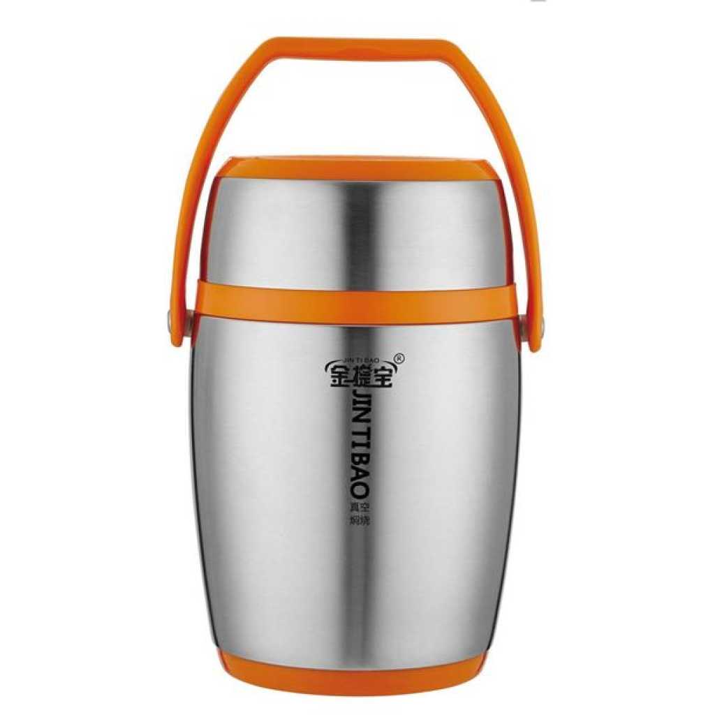 JINTBAO 1.2 Litre Stainless Steel Food Bottle Leakproof Vacuum Insulated Food Container Three Layers with Steel Food Jar Hot Food Flask Food Flask Insulated Lunch Box -Multicolor