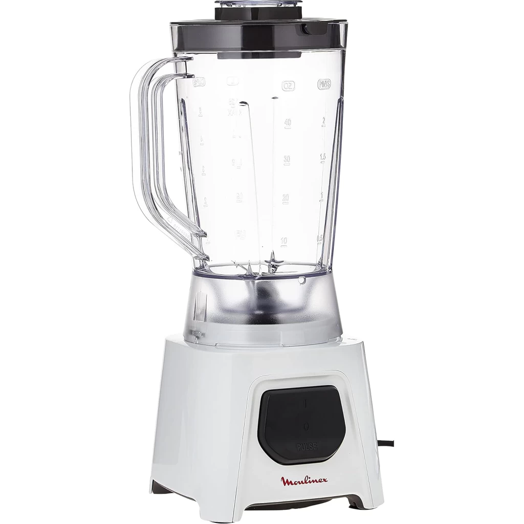 Moulinex Blendeo+ Blender, 1.5 Litre, With Ice CRush Technology & 2 Grinder And Chopper Accessories, 450 Watts, White, Plastic, Lm2B3127