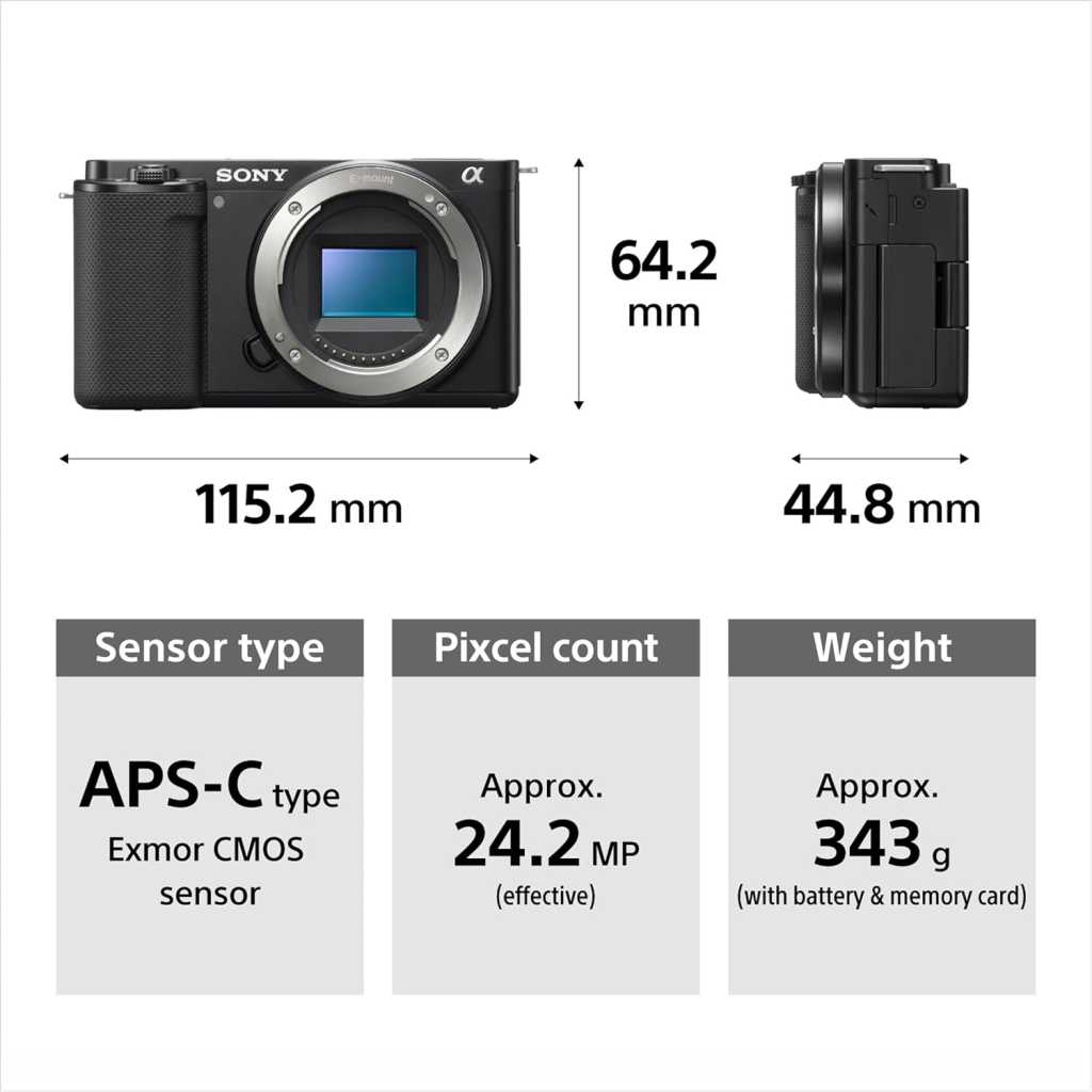 Sony Alpha ZV-E10L 24.2 Mega Pixel Interchangeable-Lens Mirrorless vlogging Optical zoom Camera with 16-50mm Lens,for Creators(APS-C Sensor,Advanced Autofocus,Clear Audio,4K Movie Recording)-Black