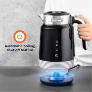 Geepas Smart Stainless Steel kettle GK38034 | 1.7L Capacity | Alexa And Google Assistant Supported| Strix Control - Black
