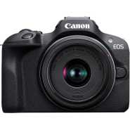 Canon EOS R100 RF-S18-45mm F4.5-6.3 is STM Lens Kit, Mirrorless Camera, RF Mount, 24.1 MP, Continuous Shooting, Eye Detection AF, Full HD Video, 4K, Lightweight, Wi-Fi, Bluetooth, Content Creation