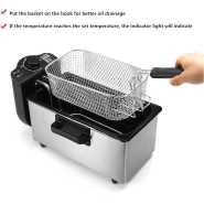 ADH 3 Litres Deep Fryer – Stainless Steel