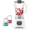 Moulinex Blendeo+ Blender, 1.5 Litre, With Ice CRush Technology & 2 Grinder And Chopper Accessories, 450 Watts, White, Plastic, Lm2B3127