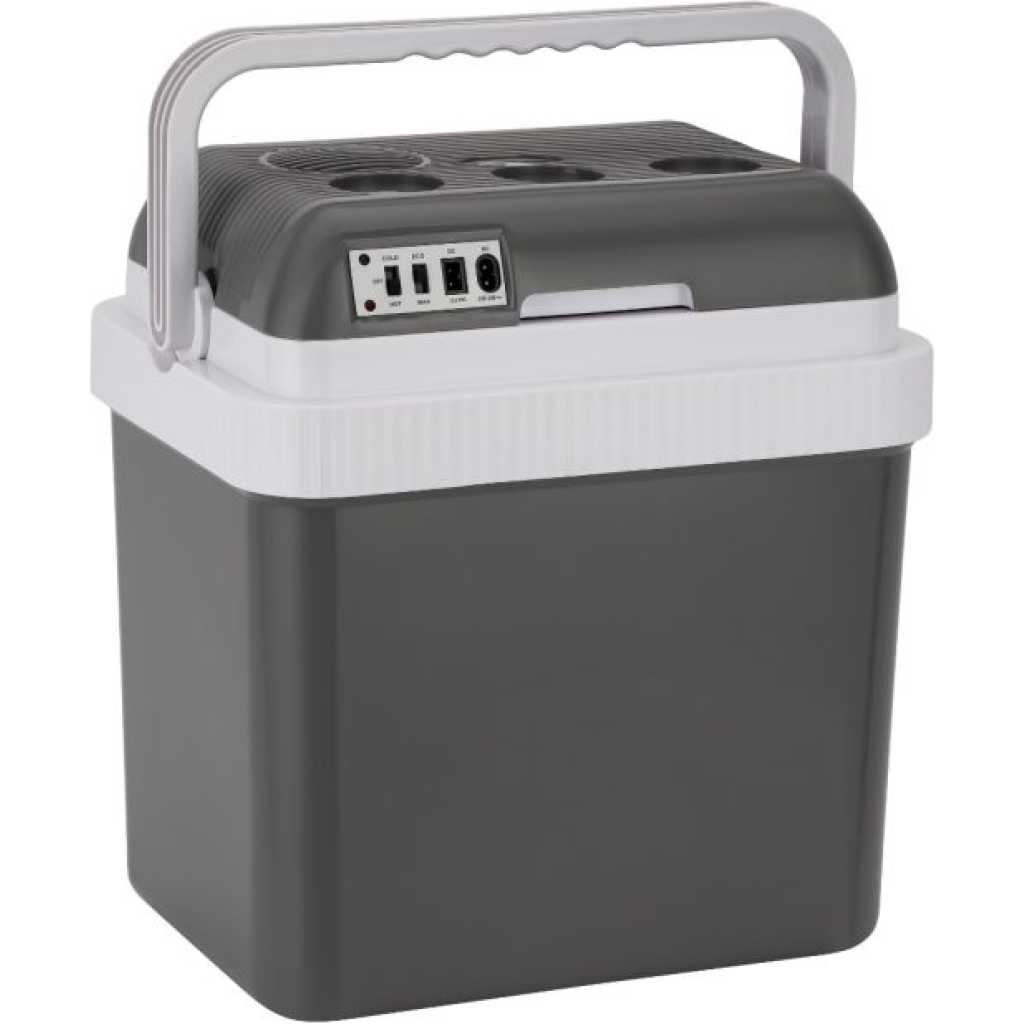 Geepas Hot & Cold Car Fridge | 24L Easy to carry, Portable Mini Cooler & Warmer for Drinks | For Bedroom, Home, Caravan, Car | GCF63062