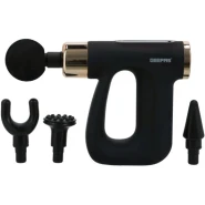 GEEPAS Rechargeable 4-in-1 Digital Massager, LCD Display, GM86063, 32 Speed Setting, Portable Handheld Muscle Massager for Athletes, Muscle Soreness Relief