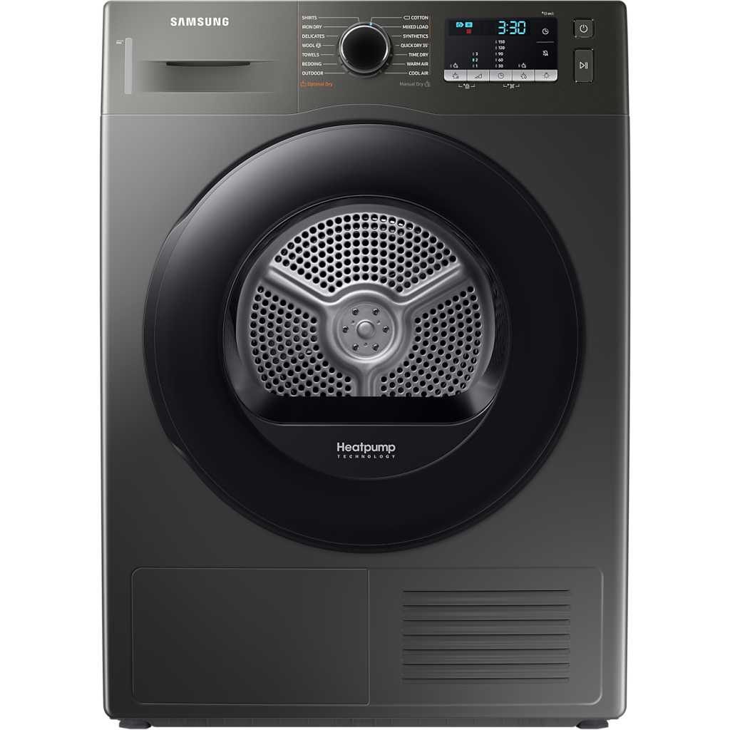 Samsung 9kg Tumble Dryer , Series 5 DV90TA040AX/EU with OptimalDry™, Heat Pump - Grey