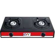 Digiwave Double Burner Gas Stove Stainless Steel - Black