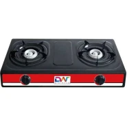 Digiwave Double Burner Gas Stove Stainless Steel - Black