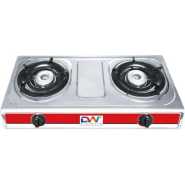 Digiwave Double Burner Gas Stove Stainless Steel - Silver