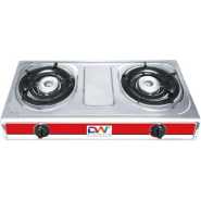 Digiwave Double Burner Gas Stove Stainless Steel - Silver