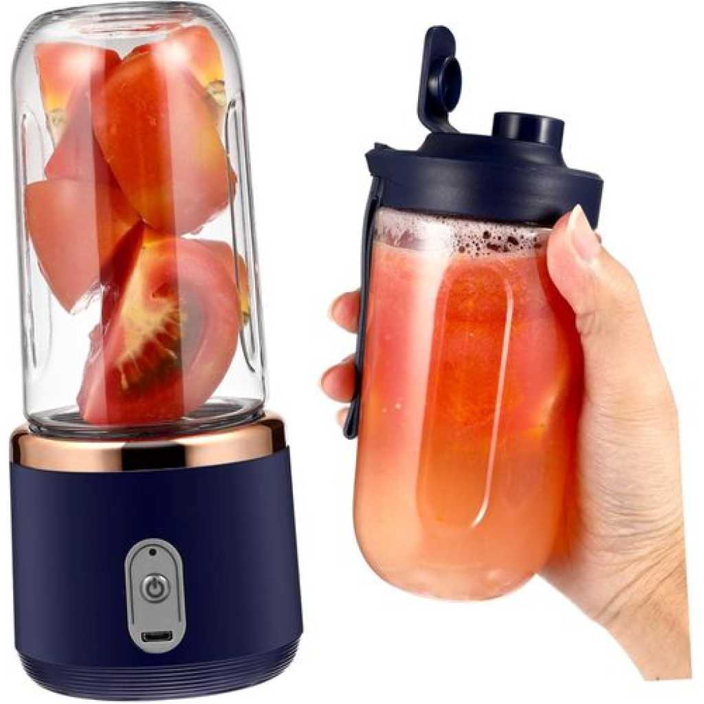 Electric Wireless Juice Maker Mini Portable Cordless Juicer Cup Rechargeable Blender- Multicolor