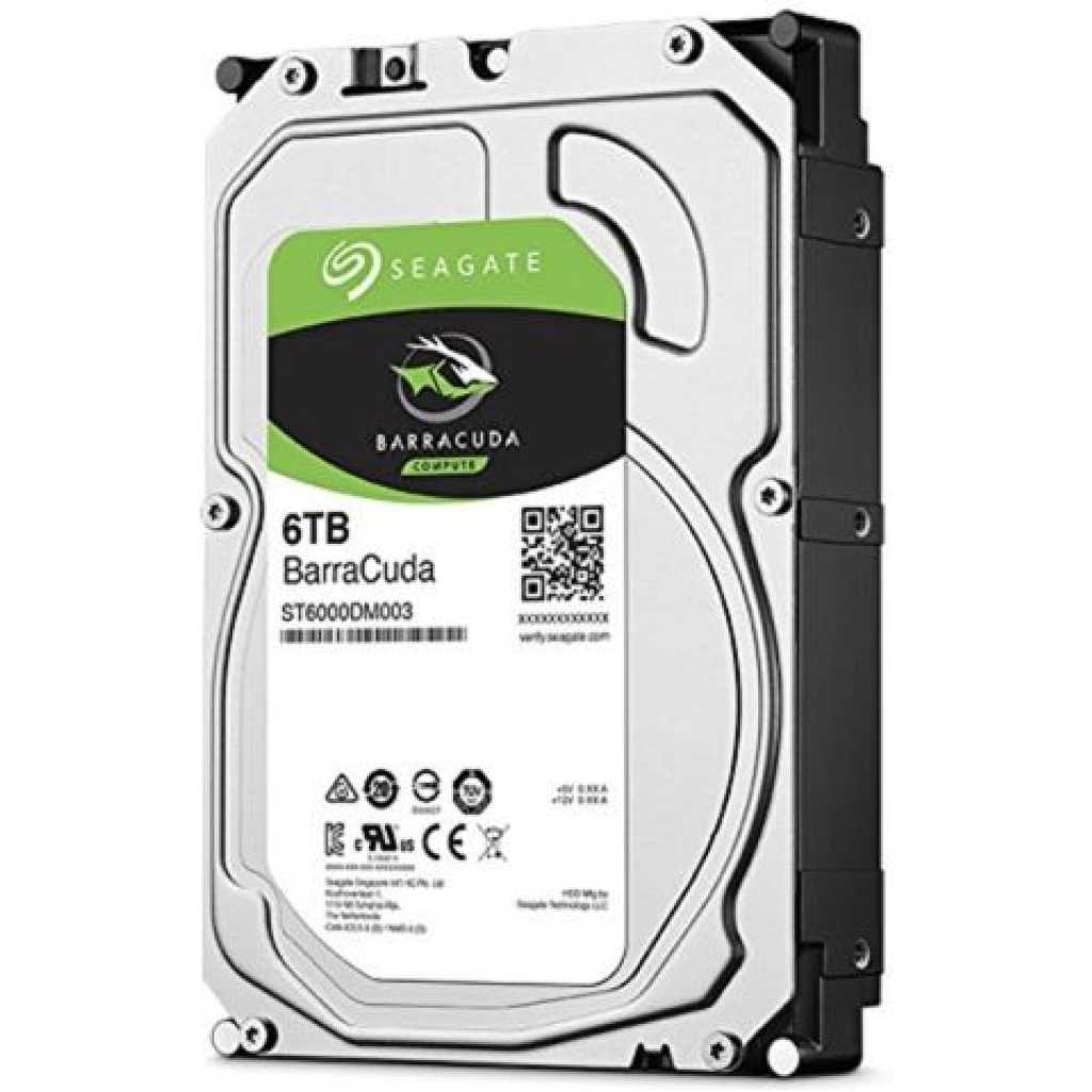 Seagate Barracuda Internal Hard Drive 6TB Desktop HDD SATA 6Gb/s 256MB Cache 3.5-Inch (ST6000DM003)- Silver