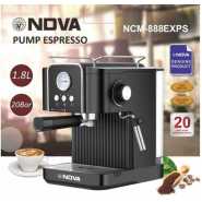 Nova Household Espresso Steam Coffee Maker machine 20 Bar Cappuccino Automatic fully Semi-automatic All In One Machine -Black