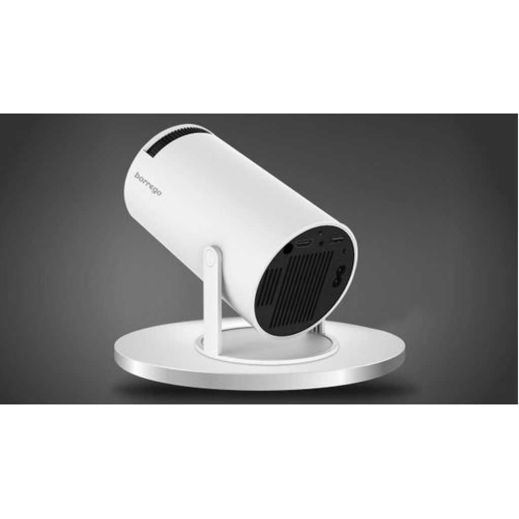 Borrego Smart 2 Full HD Projector Wifi + Android Spotlight Mini HD Projector -White