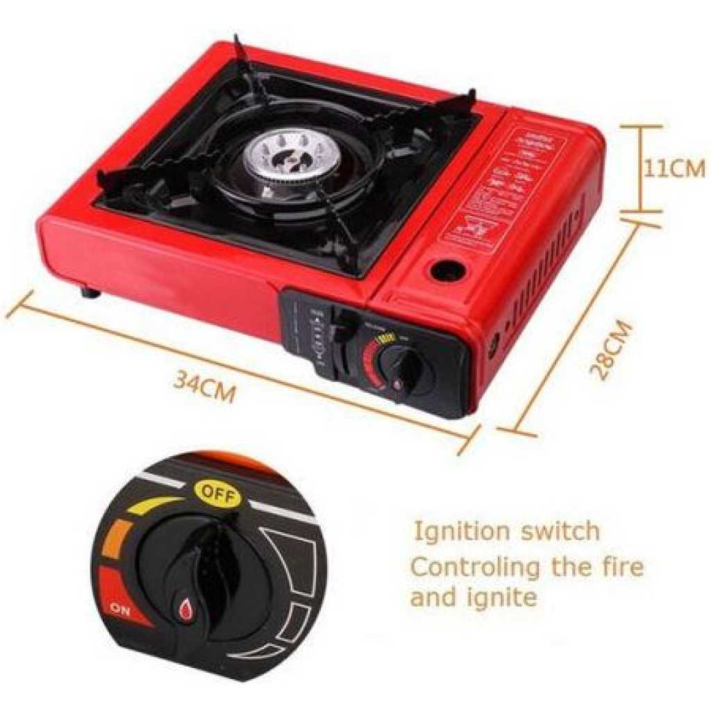 Boma Camping Stove with Carrying Case Portable Propane or Butane Stove Dual Fuel Gas Stove Automatic Ignition Indoor Outdoor Cooking Camp Stove for Picnics Hiking Fishing BBQ - Multicolor
