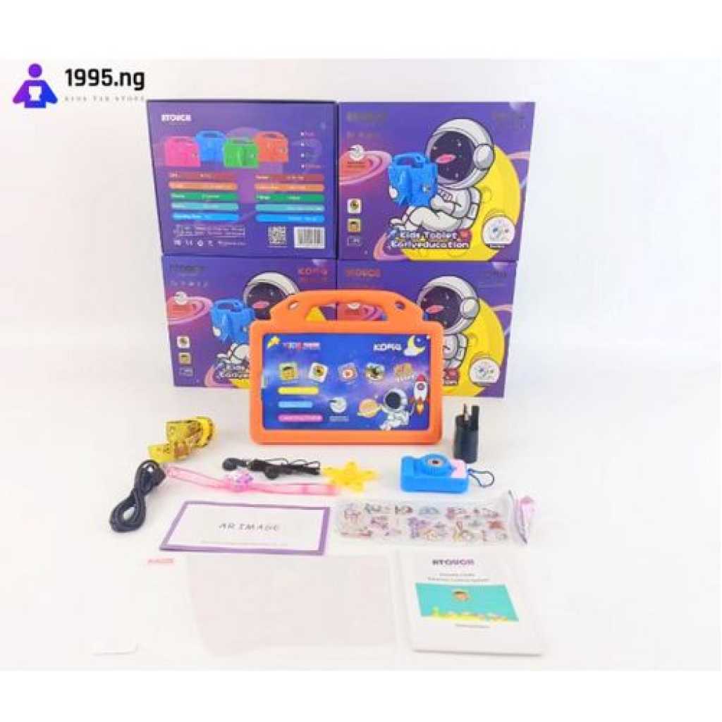 Atouch New Arrival KD54 8 Inch 8GB RAM 256GB ROM Early Education Learning Tablet for Children Kids with Small Toys - Orange