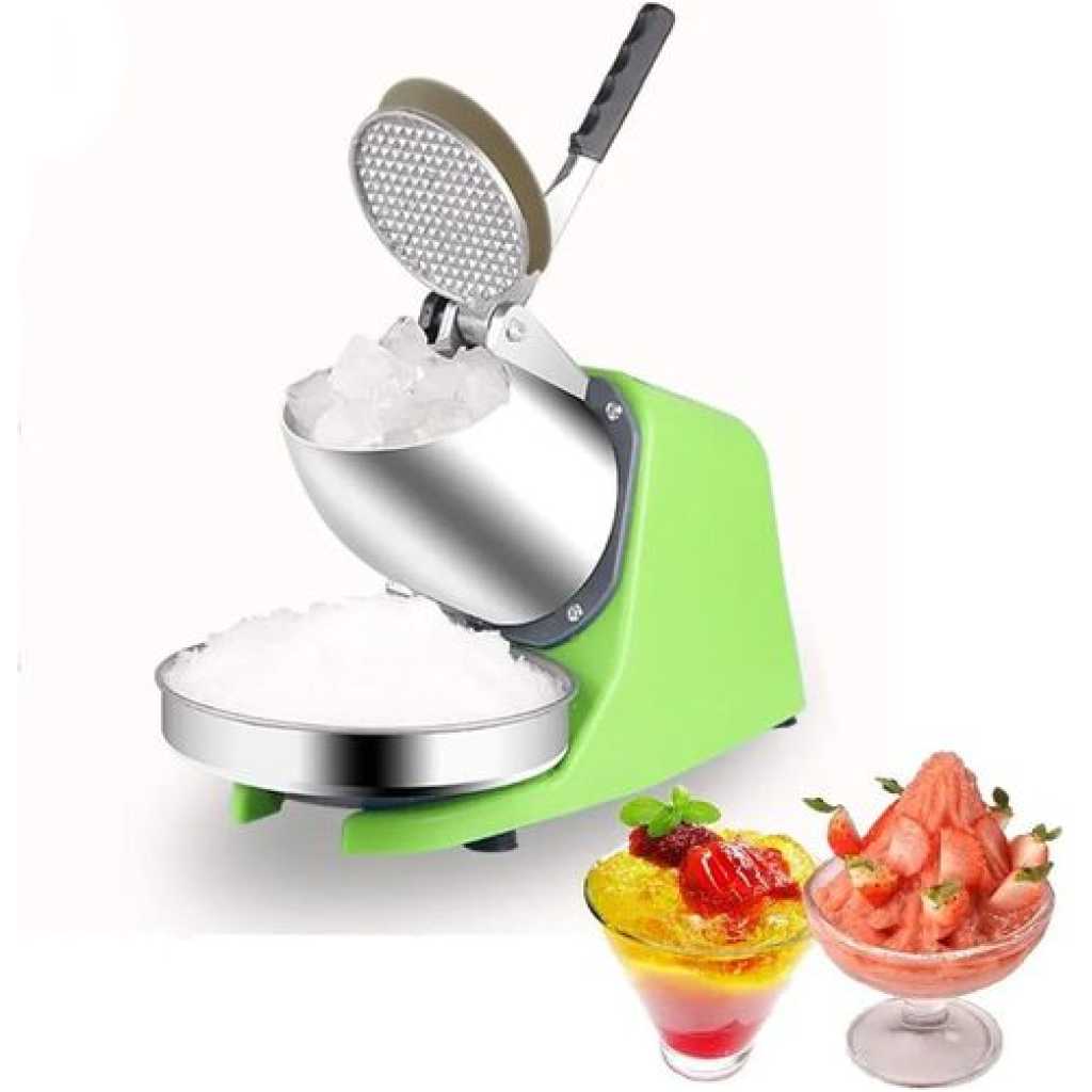 Shaved Ice Machine Snow Cone Machine Ice Crusher with Stainless Steel Blade Kitchen Electric for Shaved Ice and Snow Cone- Multicolor