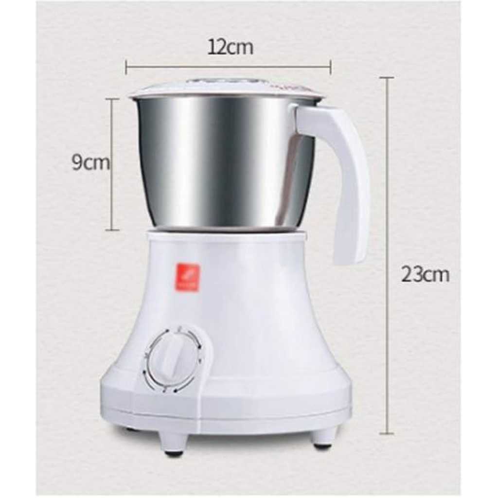 UNIQUE Coffee Machine - Electric Coffee Grinder Stainless Steel Brushed Detachable Washing Grinder Household Electric Grinder Coffee Grinder Machine Grains - White