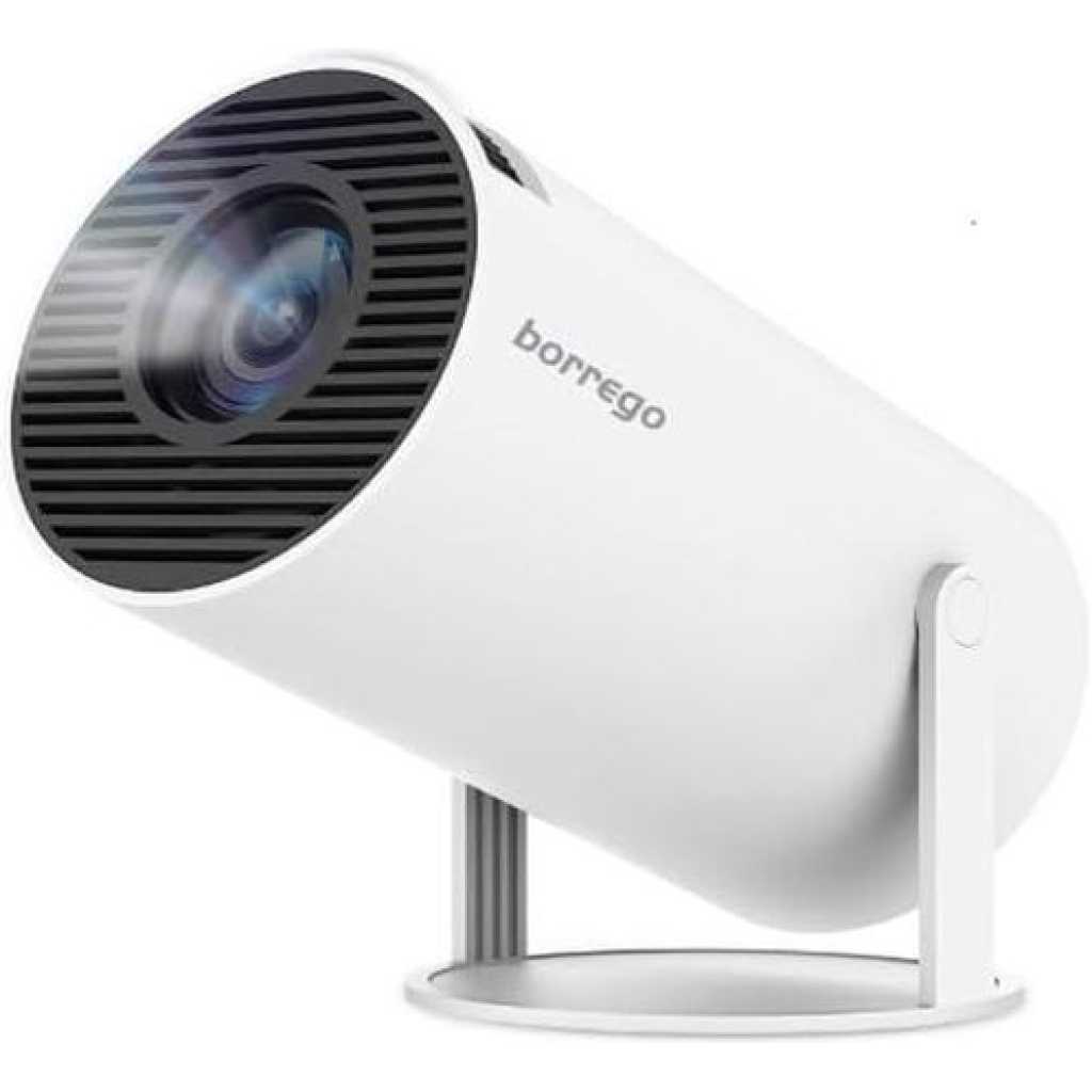 Borrego Smart 2 Full HD Projector Wifi + Android Spotlight Mini HD Projector -White