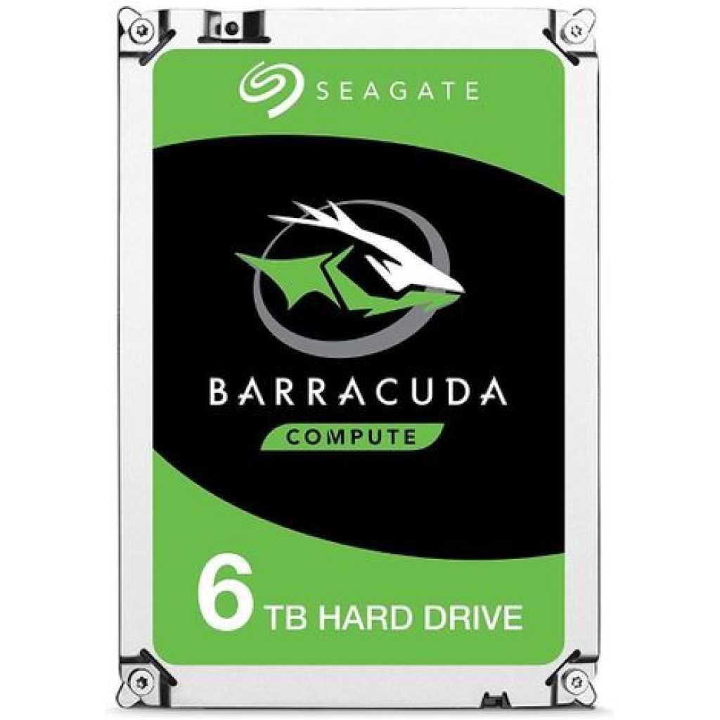Seagate Barracuda Internal Hard Drive 6TB Desktop HDD SATA 6Gb/s 256MB Cache 3.5-Inch (ST6000DM003)- Silver