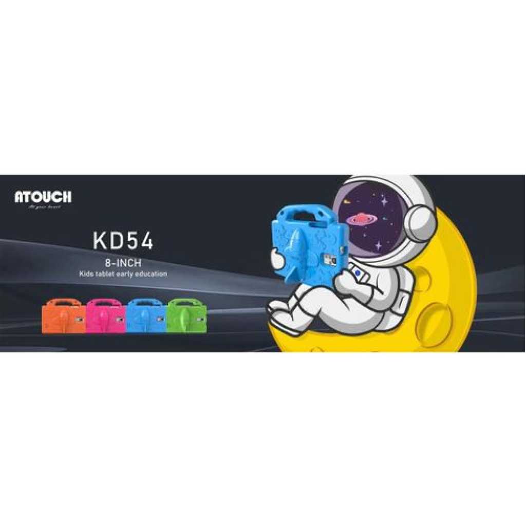 Atouch New Arrival KD54 8 Inch 8GB RAM 256GB ROM Early Education Learning Tablet for Children Kids with Small Toys - Orange