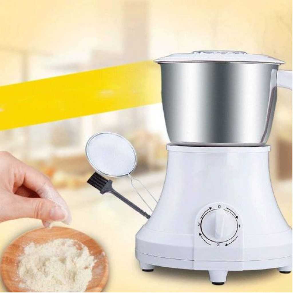 UNIQUE Coffee Machine - Electric Coffee Grinder Stainless Steel Brushed Detachable Washing Grinder Household Electric Grinder Coffee Grinder Machine Grains - White
