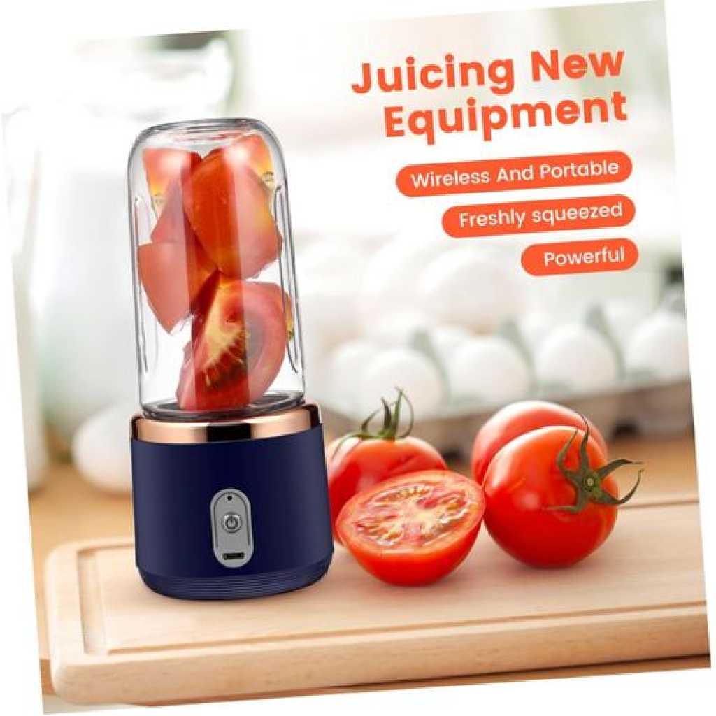 Electric Wireless Juice Maker Mini Portable Cordless Juicer Cup Rechargeable Blender- Multicolor