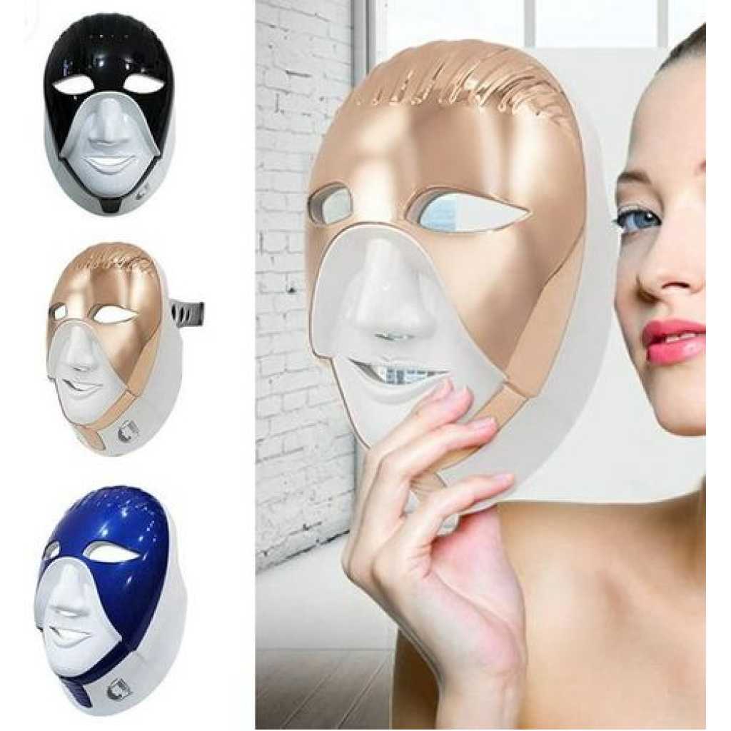 Beauty tool Rechargeable Beauty Face Mask LED Touch Skin Rejuvenation Beauty Apparatus Photon Facial Acne Treatment Mask Apparatus 7 Colors Light Therapy y Acne Treatment facial Skin Firming Lifting Beauty Device Profesional Smart Touch Mask- Multicolor