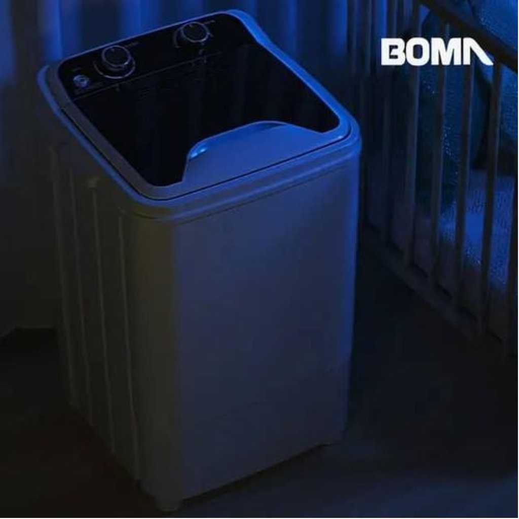 Boma Washing Machines 6KG Large Capacity Super Quiet Mini Washing Machine camping Portable Washing Machine 360 Blue Light Washing Energy Water saving TimerEasy Operation -Black White