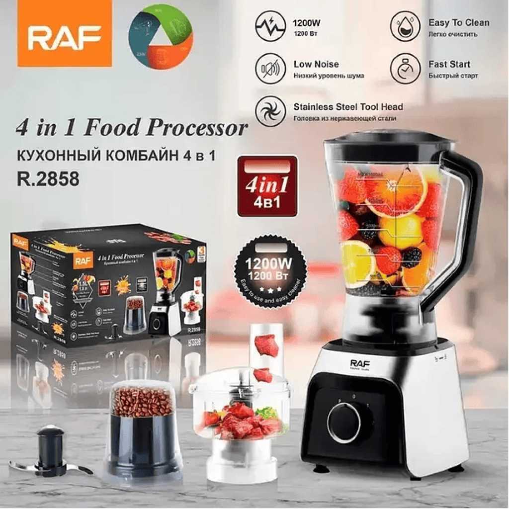 RAF Powerful Commercial Food Processor With Juicer, Blender And Grinder R.2858