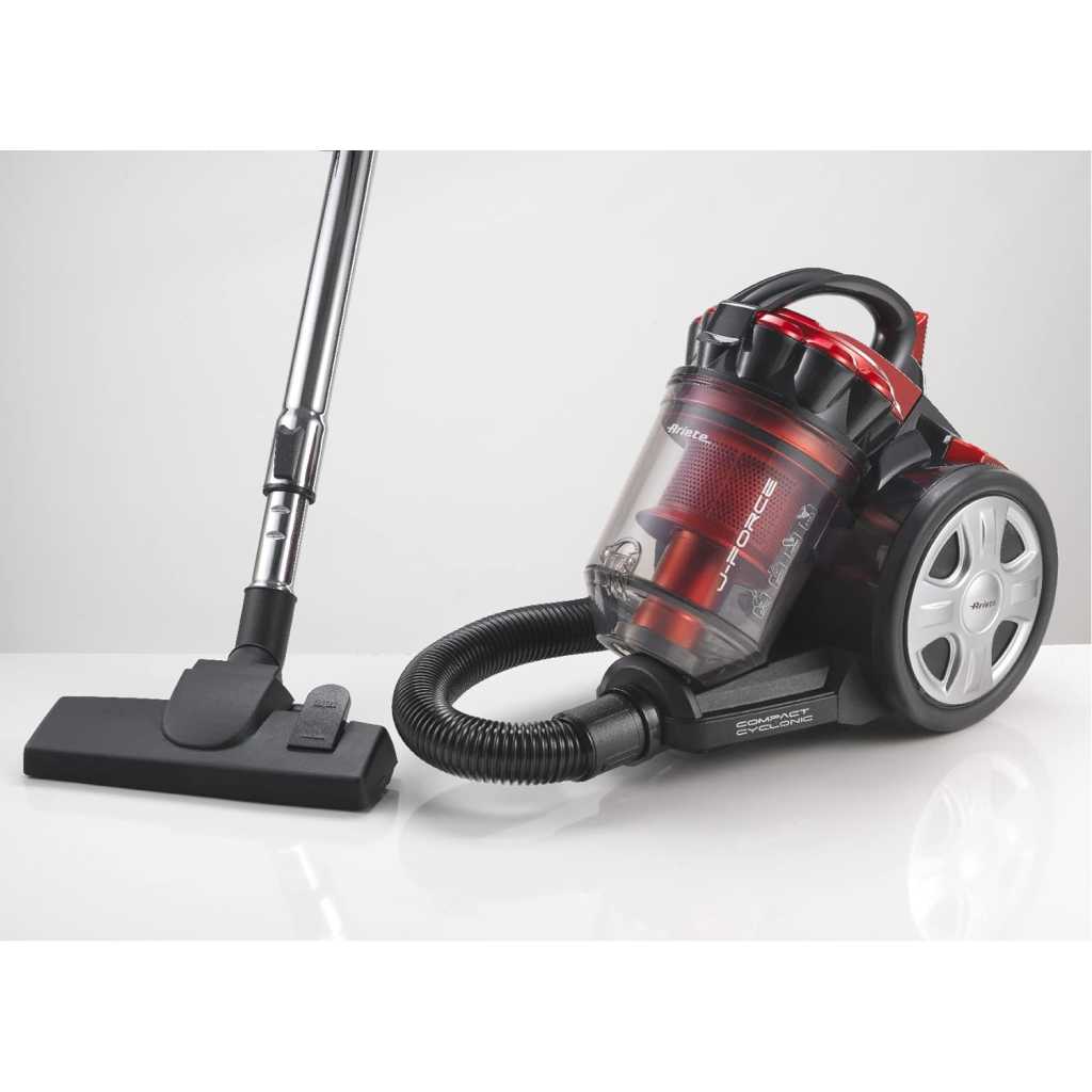 Ariete 2753 J-Force - Bagless Vacuum Cleaner, Multi-Cyclone Technology, HEPA Filter, Triple Class A, Red/Black