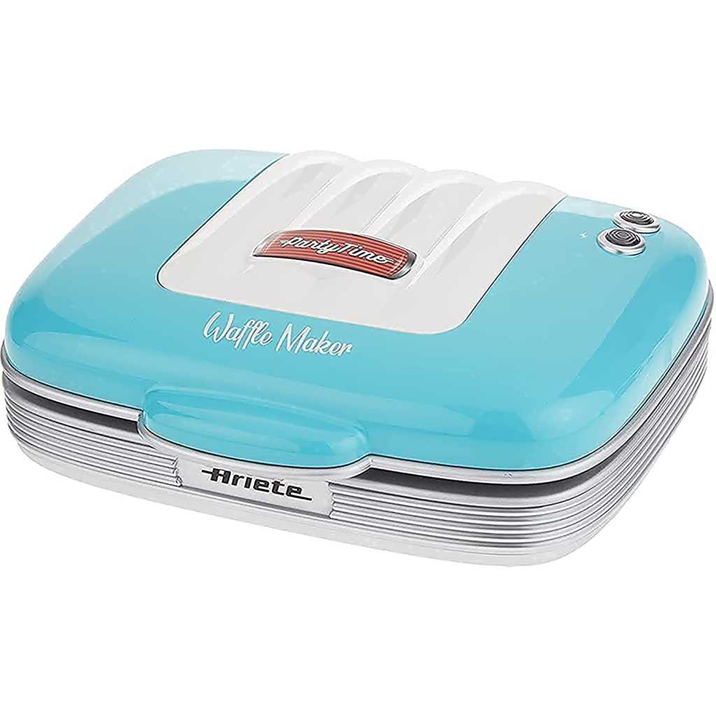 Ariete 1973 Waffle Maker, Electric Plate For Waffles, 700 W, Non-Stick Plates, (Blue)
