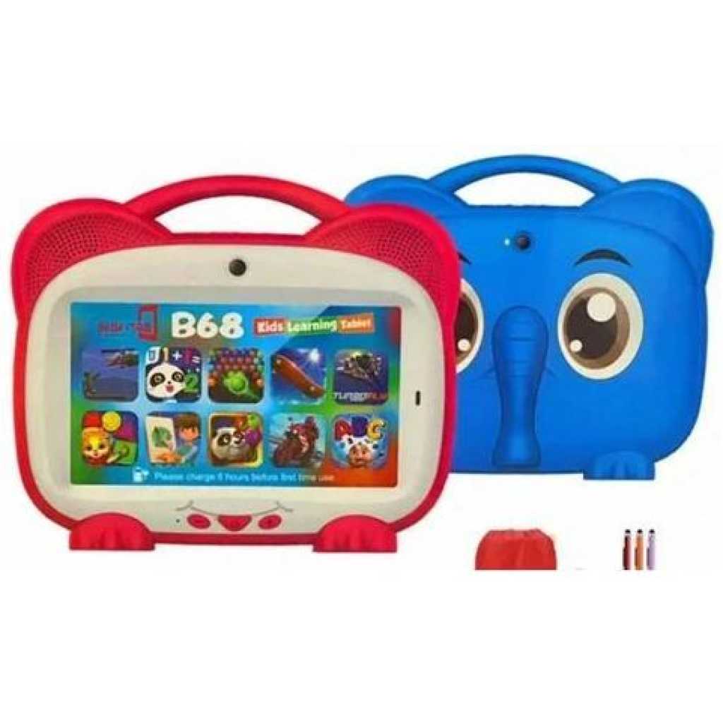 Bebe Tab B68 Android Kids Tablet 7 Inches - 32gb Rom - 2gb Ram - Dual Sim + Free Gift- Multicolor