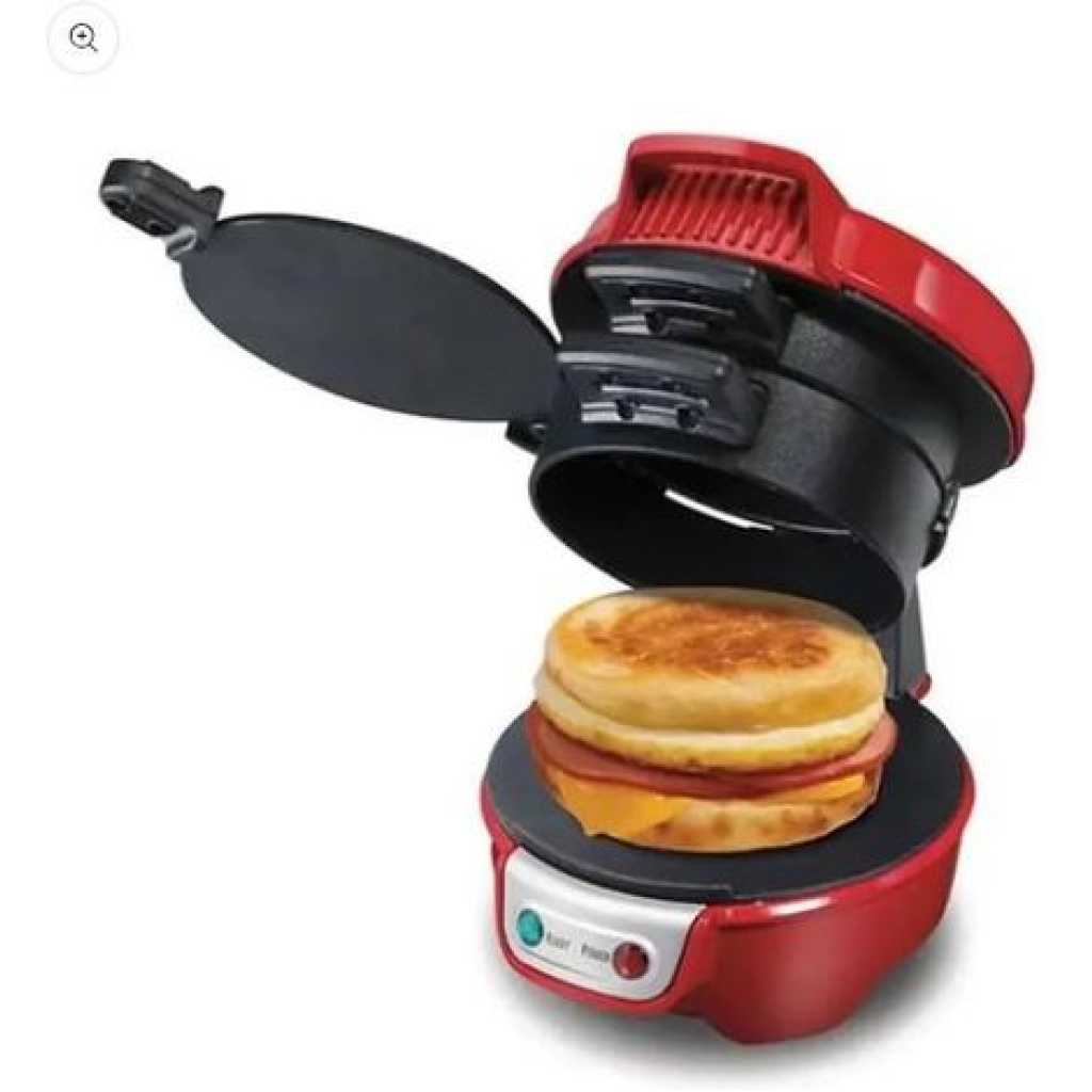 RAF R.666 Burger Machine/Panini Home Breakfast Machine Mini Sandwich Machine Double-Sided/Non-Stick Pan - Red