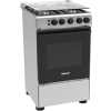 Hisense 50cm 4 Burners Full Gas Cooker with Gas Oven, Auto Ignition - Silver (HFG50111X)