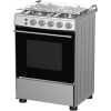 Hisense 60cm 4 Burners Full Gas Cooker with Gas Oven, Silver (HFG60121X)