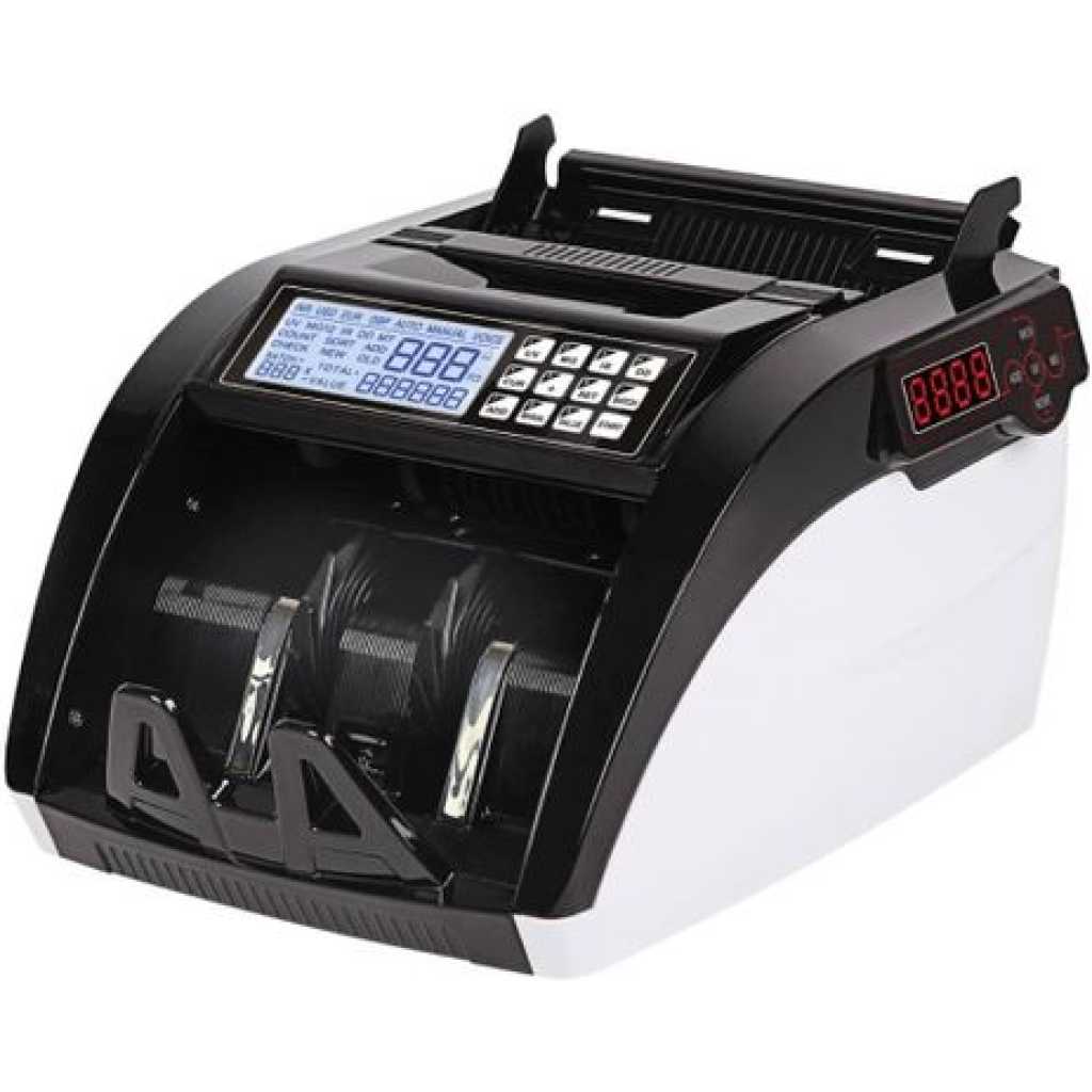 Ce Rohs AL-6100 Note Money Fake Cash Currency Counting Machine with UV MG Mt IR Detection Money Counter- Multicolor