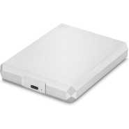 Lacie Mobile Drive, 2TB , External Hard Drive, Moon Silver, USB-C, 2 year Rescue Services (STHG2000400)- Silver