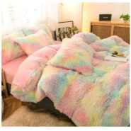 Fluffy Duvet cover 6 by 6 Rainbow