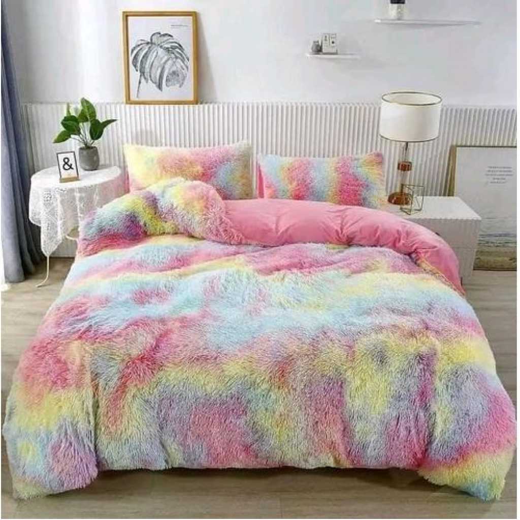 Fluffy Duvet cover 6 by 6 Rainbow