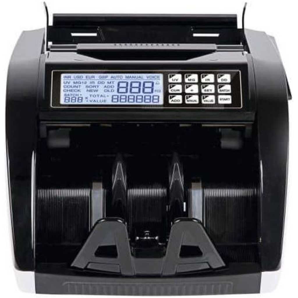 Ce Rohs AL-6100 Note Money Fake Cash Currency Counting Machine with UV MG Mt IR Detection Money Counter- Multicolor