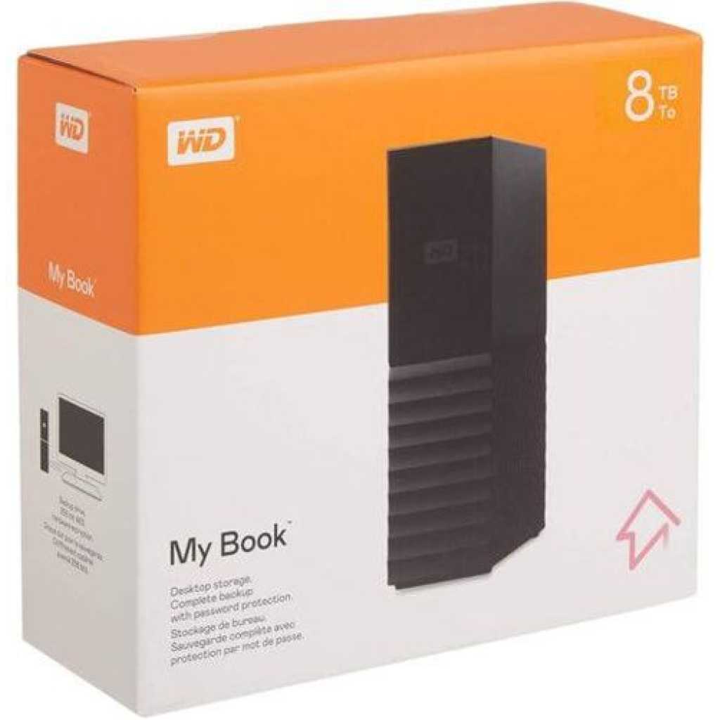 WD 8TB Western Digital My Book Desktop External Hard Drive Casing USB 3.0 Review PCMag- Multicolor