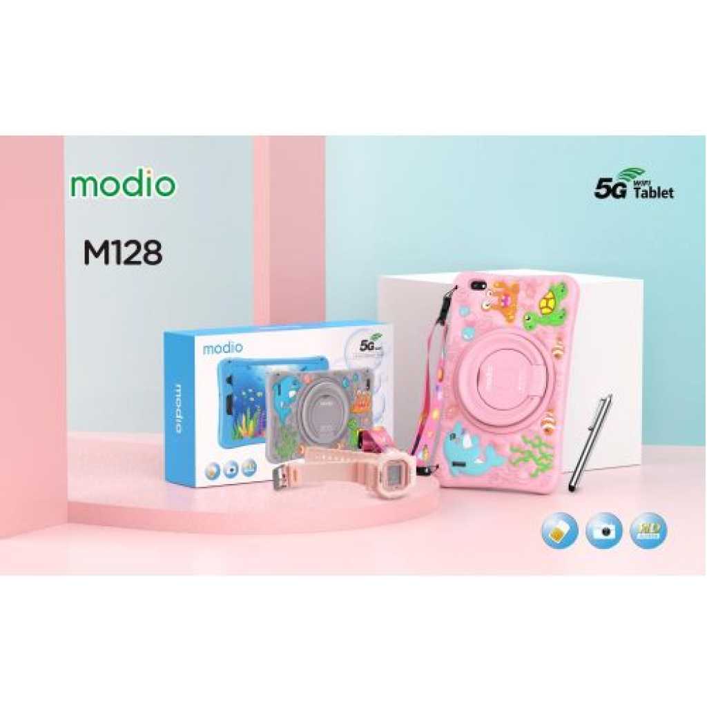 Modio M128 - 8 Inch 6GB 256GB Kids Android Tablet PC 5G- Multicolor